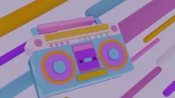 BoomBox Low-poly 3D model