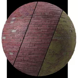 Bricks Materials 35- Brick walls - Pbr 4k Seamless Low-poly 3D model