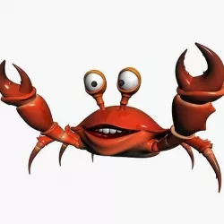 Cartoon Crab RIGGED and ANIMATED Low-poly 3D model