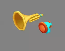 Cartoon megaphone - horn trumpet Low-poly 3D model