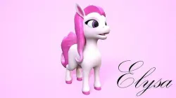 cartoon pony elysa Low-poly 3D model