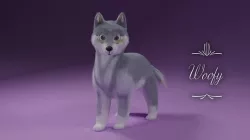 Cartoon Wolf Rigged 3D model