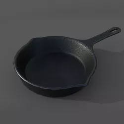 Cast Iron Frying Pan Low-poly 3D model