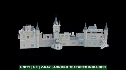 Castle GameReady With PBR Unity Unreal Engine Textures Included Low-poly 3D model