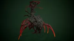 Centipede scull Low-poly 3D model