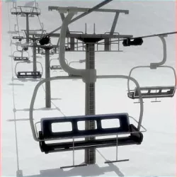 Chair Lift 3D model