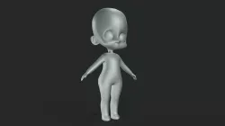 Chibi Base Character - Tutorial Included 3D model
