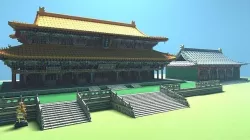 Chinese ancient palace  house 3D model