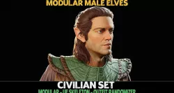Civilian - Male Elf - Fantasy Elves Collection - UE5 Low-poly 3D model