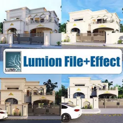 Classic Villa Complete Lumion File with Effects Low-poly 3D model
