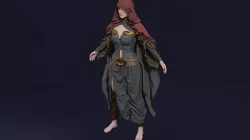 Cloak of the wizard 3D model