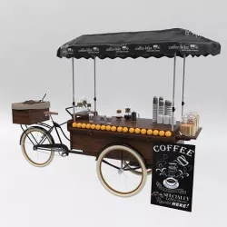 Coffee Bike mobile coffee 3D model