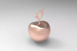 Copper Plated Box Low-poly 3D model