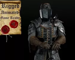 Crusader Low-poly 3D model