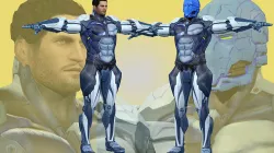 Cyborg Rigged Model - Face include 3D model