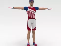 Cyclist 01 3D model