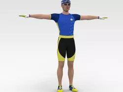 Cyclist 02 3D model