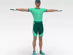 Cyclist 08 3D model