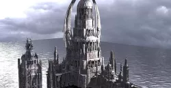 Dark Wizard Skeleton Tower Scull Dome 3D model