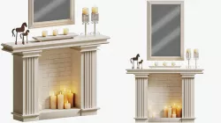 DECORATIVE FIREPLACE 3D model