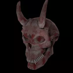 Demon skull PBR  Low-poly 3D model