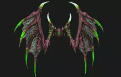 Demon Wing Low-poly 3D model
