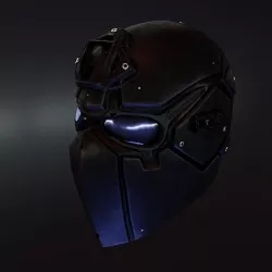 Devtac Ronin Ballistic Mask TACTICAL Low-poly 3D model