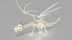 Dragon skeleton Low-poly 3D model