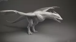 Dragon Wyvern - Highpoly Sculpture 3D model