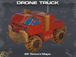 Drone Truck Low-poly 3D model