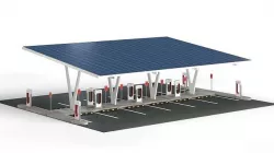 Electric Vehicle Charging Point with EV Station 01 3D model