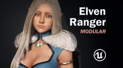 Elven Ranger - Game Ready Character for Unreal Engine Low-poly 3D model