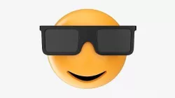 Emoji 076 Smiling with glasses 3D model