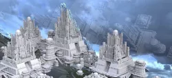 Fantasy Atlantis architecture huge city 3D 3D model