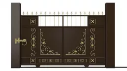Fence and Gate 06 PBR  Low-poly 3D model