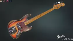 Fender Jazz Bass Vintage Low-poly 3D model