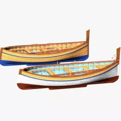 Fishing Rowing Boat - Spanish Low-poly 3D model