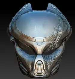 Fugitive Predator damaged bio mask 3d model 3D model