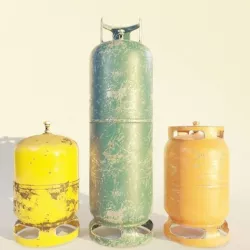 gas canister or propane cylinder tank Low-poly 3D model