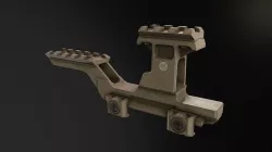 GBRS Optic Mount Low-poly 3D model