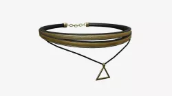 Gothic Collar F06 Gold - Character Fashion Design Low-poly 3D model