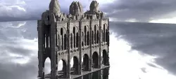 Gothic pillars halls Victorian Christmas Theme 5 3D model