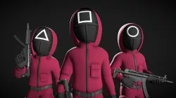 guards Squid game 3D model