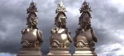 Hades Statue on Snake Sphere 1  3D model
