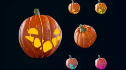 Halloween Pumpkin Head 01 - Game Ready - Textured PBR Low-poly 3D model