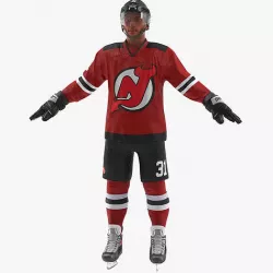 Hockey Player New Jersey Devils 3D model