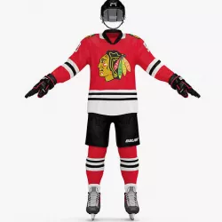 Hockey Uniform Chicago Blackhawks 3D model