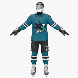 Hockey Uniform San Jose Sharks 3D model