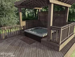 Hot Tub Pergola 3D model