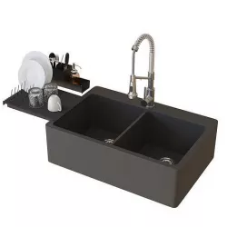 IKEA Dish drainer - Totten Sink - Kraus Faucet 3D model